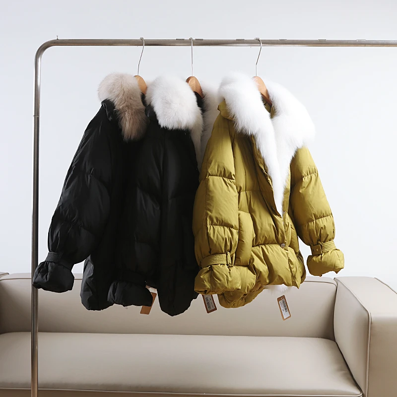 H25Y31127  可拆卸狐狸毛领两穿 加厚减龄羽绒服