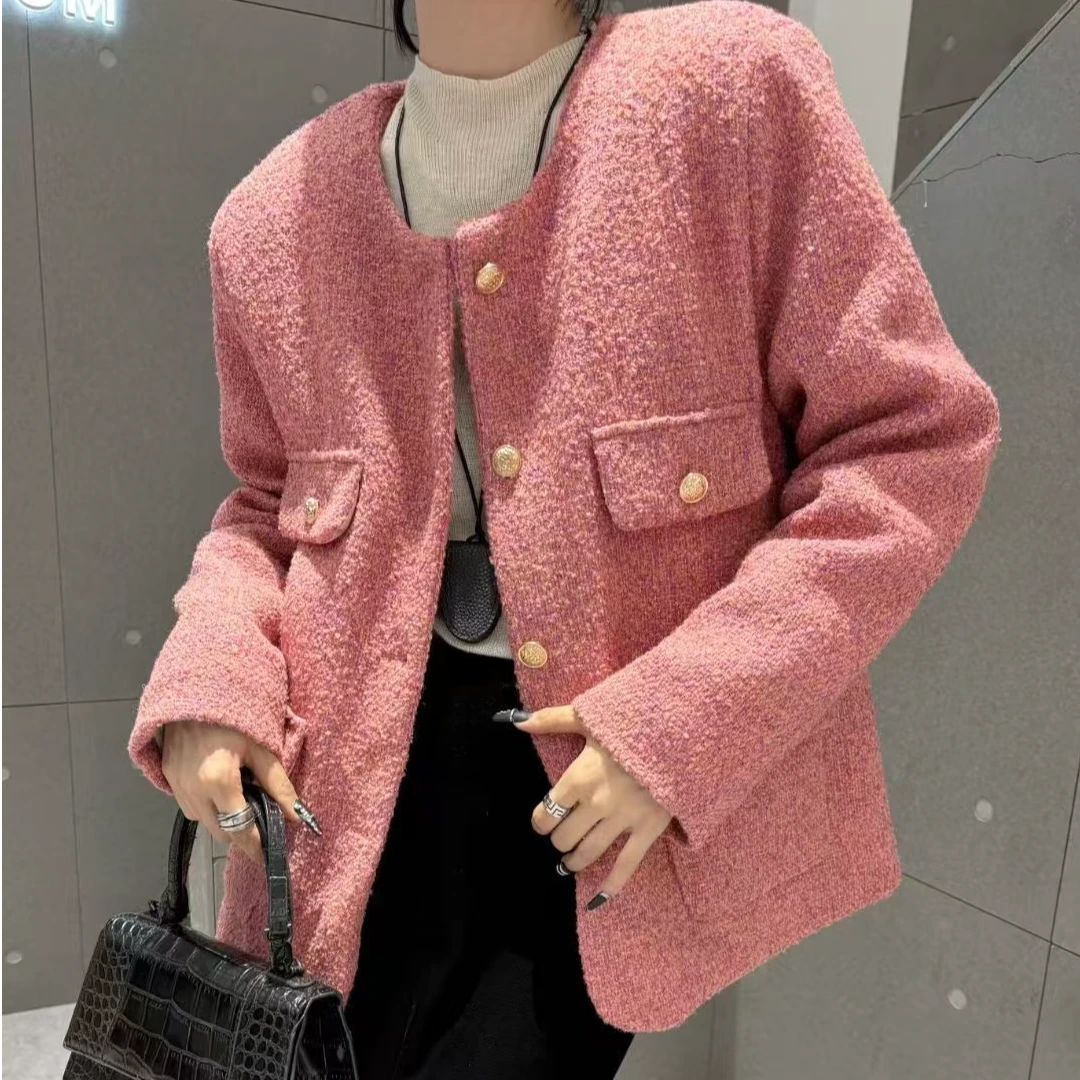 大码秋冬（加棉）甜美轻奢减龄小香风外套