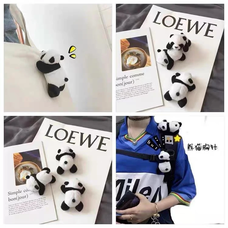 毛绒动物趴趴熊胸针装饰胸花可爱复古卡通别针衣饰配饰饰品批发