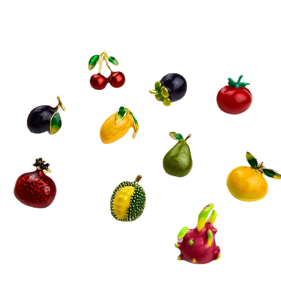 日韩可爱水果系列胸针潮个性设计感别针领针防走光扣大衣围巾配饰