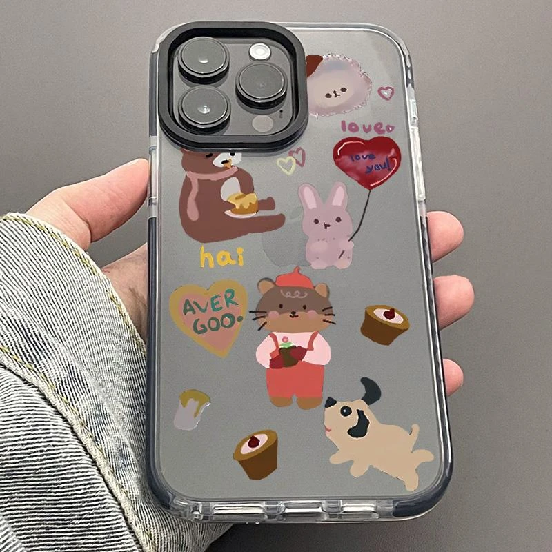 涂鸦动物适用于iphone15pro手机壳8/7/xs/13/12/11pro保护磨砂过