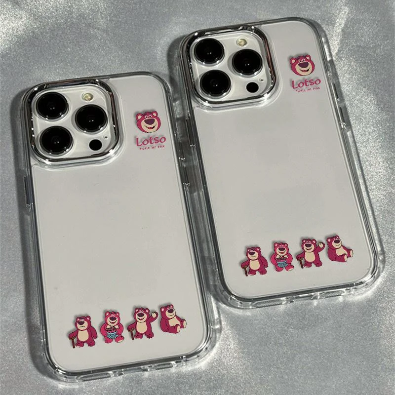 草莓熊适用于iphone15手机壳13/12/11/xs/8/7保护气囊奢华防摔