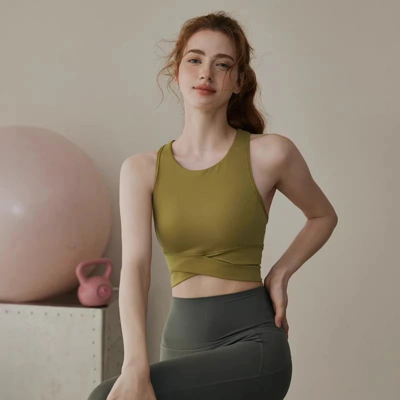 运动内衣女跑步防震夏季外穿瑜伽背心美背普拉提专业健身bra文胸
