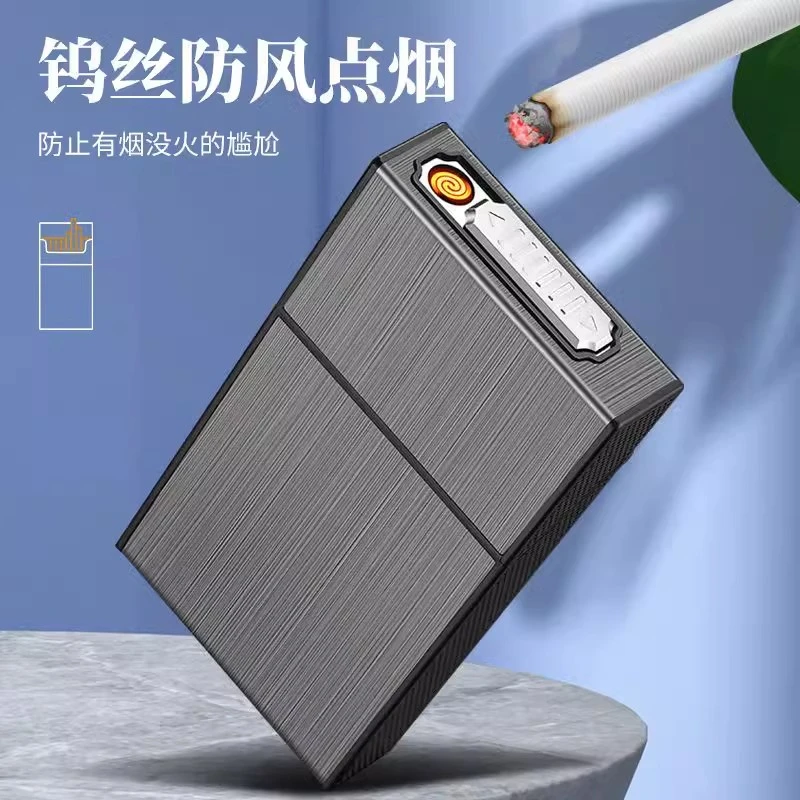 手卷细支烟盒20支装超薄翻盖防压防潮铝合金个性定制刻字