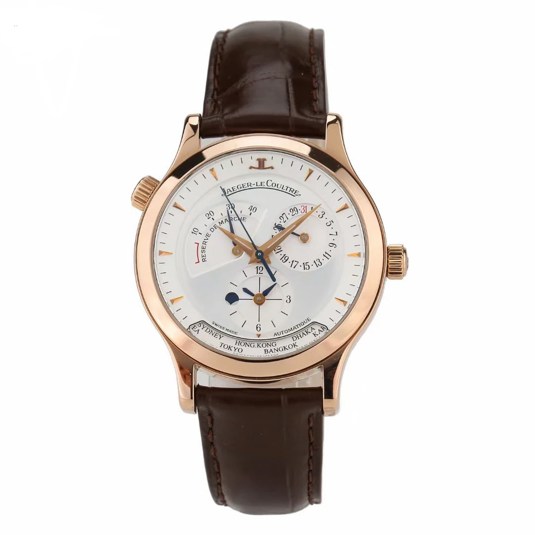 99新 Jaeger-LeCoultre/积家 地理大师1422420/折叠扣经典百搭