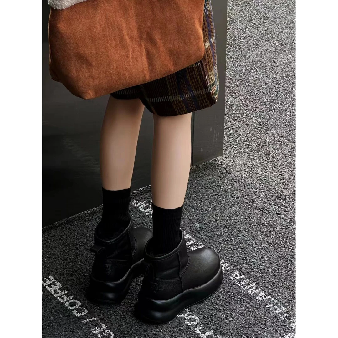 雪地靴女2024冬季新款厚底增高加厚保暖棉鞋短筒防滑懒人靴0927