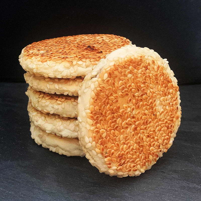 湖北特产超薄黄石金虹港饼老式手工芝麻饼干孕妇老人食品零食小吃