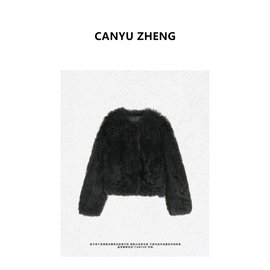 CANYU高端线 富婆系列 意大利托卡卷 慢工压轴 皮毛一体外套