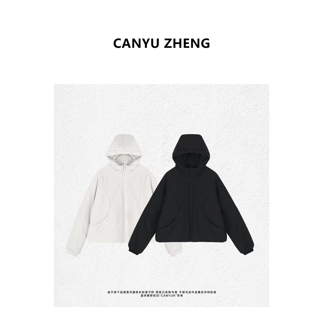 CANYU秋冬精选 户外飞行员夹克 lu系 连帽廓形棉服外套
