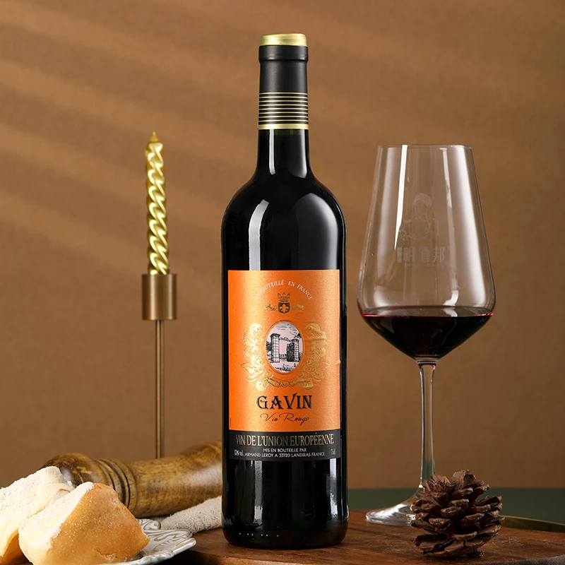 法国 原装进口万嘉干红葡萄酒750ml 13度