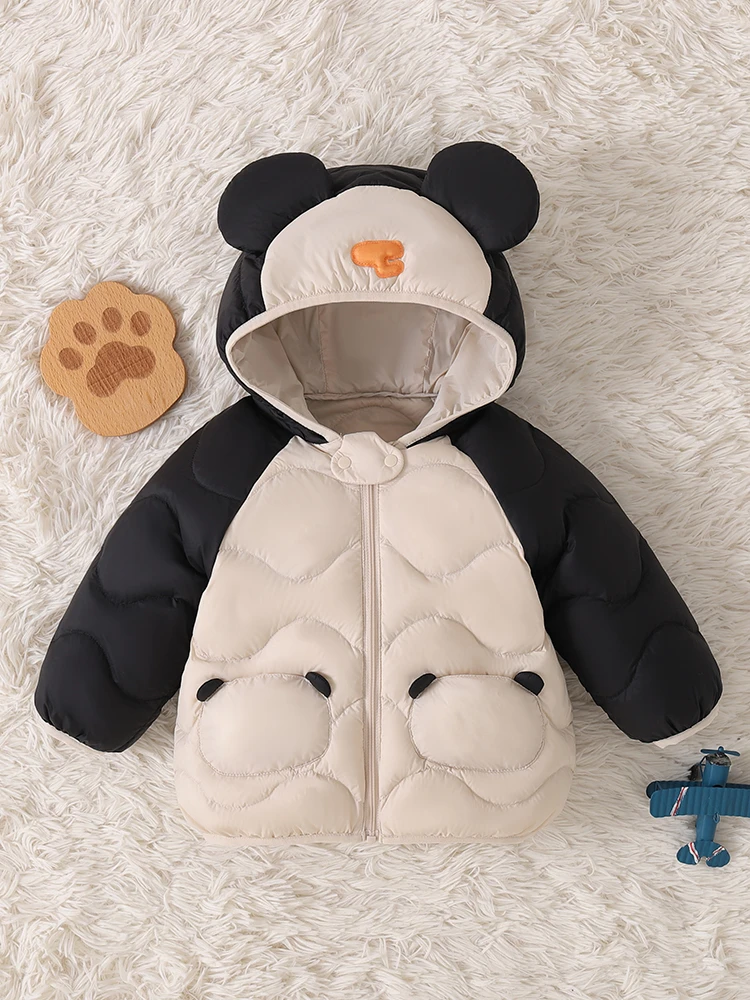 2025新款儿童羽绒服男女童婴儿轻薄款粉色洋气外套连帽保暖秋冬款