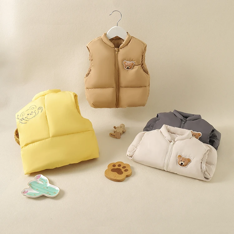 [商城同款】2024新款婴儿男女童秋冬季羽绒服马甲加厚保暖时髦萌宝