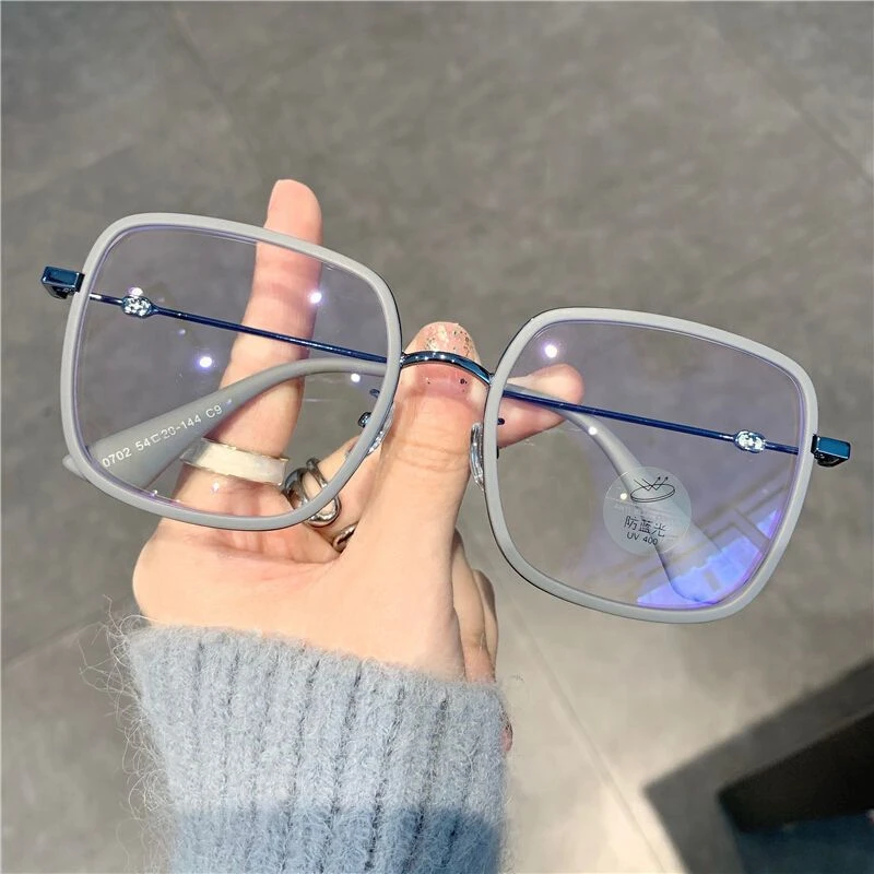 近视眼镜女大框超轻防蓝光大框可配有度数平光眼镜女韩版潮眼镜架
