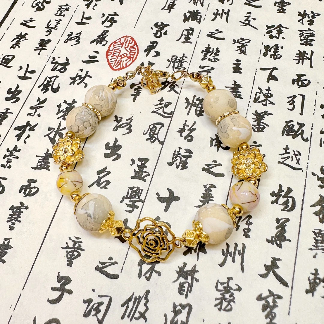 【场内款】DIY手串手链琉璃珠饰品仙女玉碎爆花瓷珠亚克力串珠适用