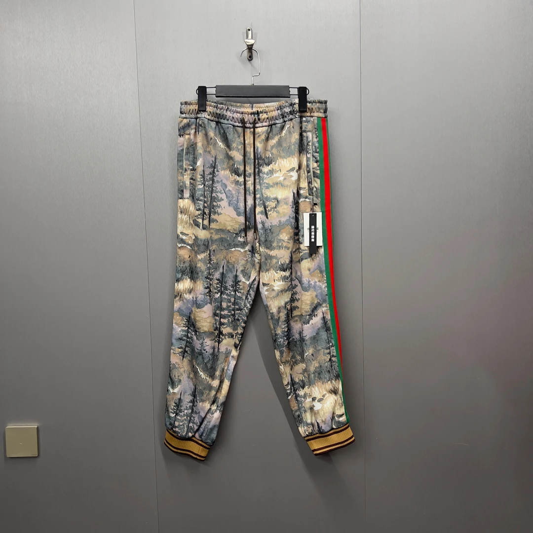 全新未使用/Gucci古驰北面联名刺绣Logo织带卫裤/M码/08046