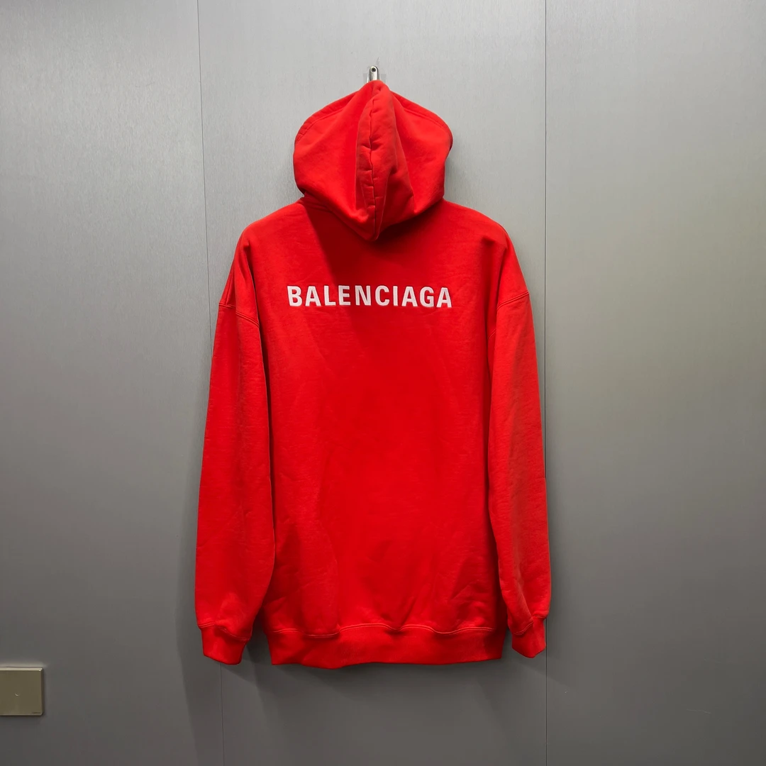 巴黎世家Balenciaga新款前后刺绣logo帽衫卫衣/s码/宽松/全新