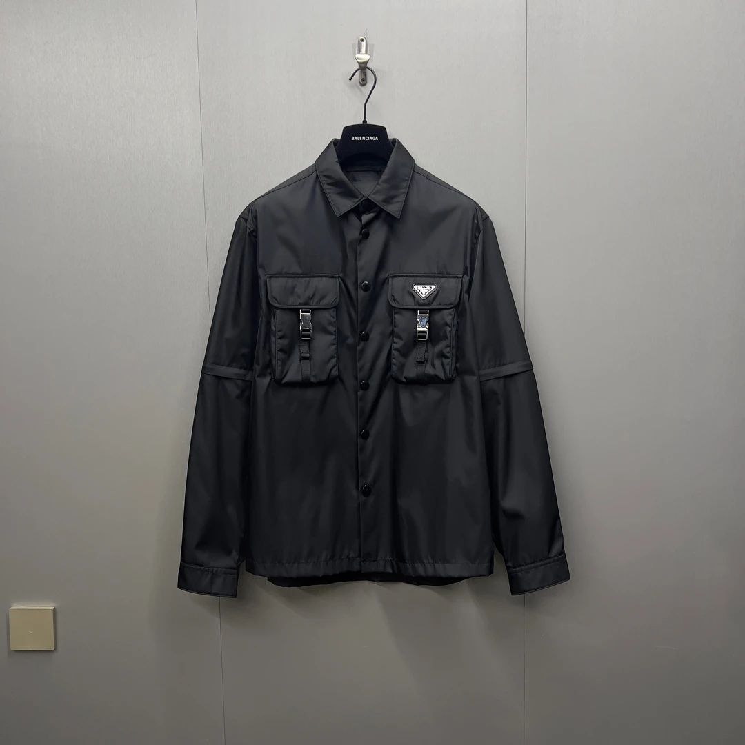 全新未使用/Prada普拉达三角标Logo尼龙夹克外套/M/0805