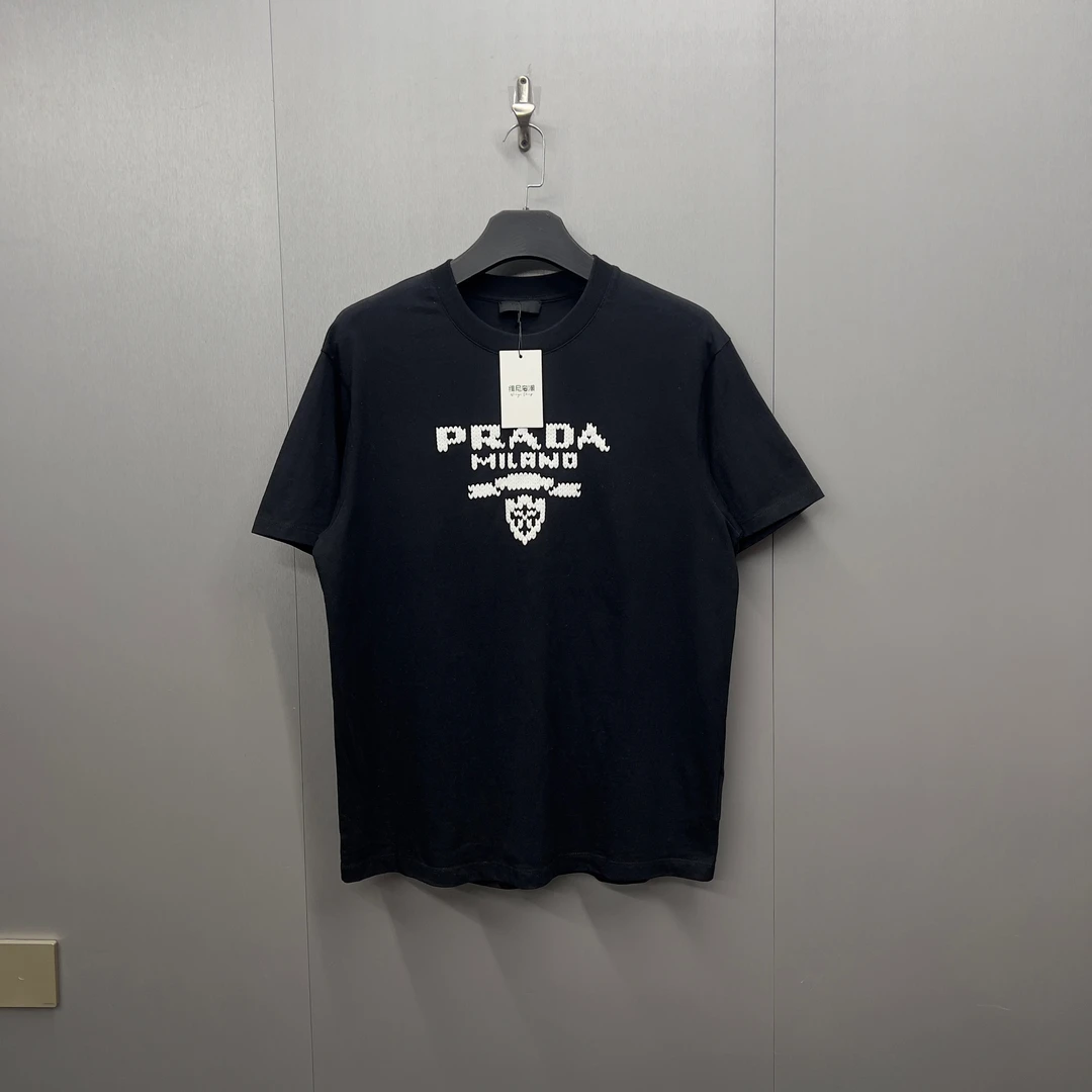 Prada普拉达新款浮雕发泡Logo短袖/08330/M码/全新试穿/