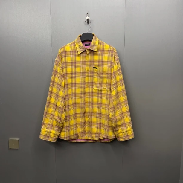 全新试穿/巴黎世家Balenciaga24新款格纹排扣重磅夹克/3码/08262