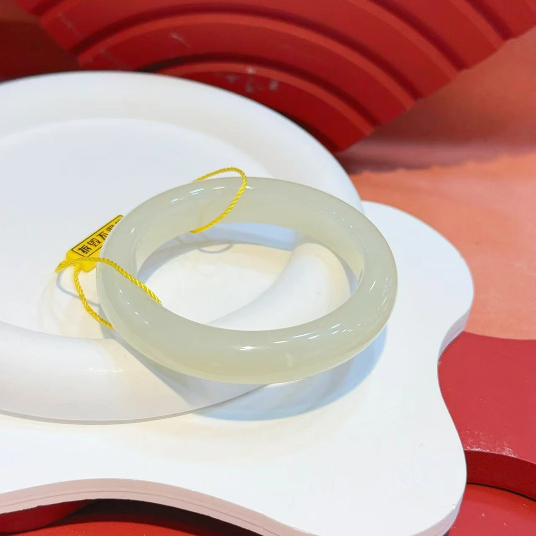 条宽12mm和田玉晴水手镯HNZ8794