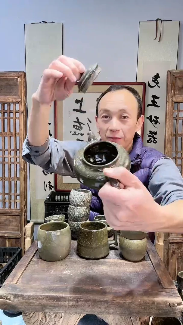 【闪购商品】白泥茶杯高掇壶