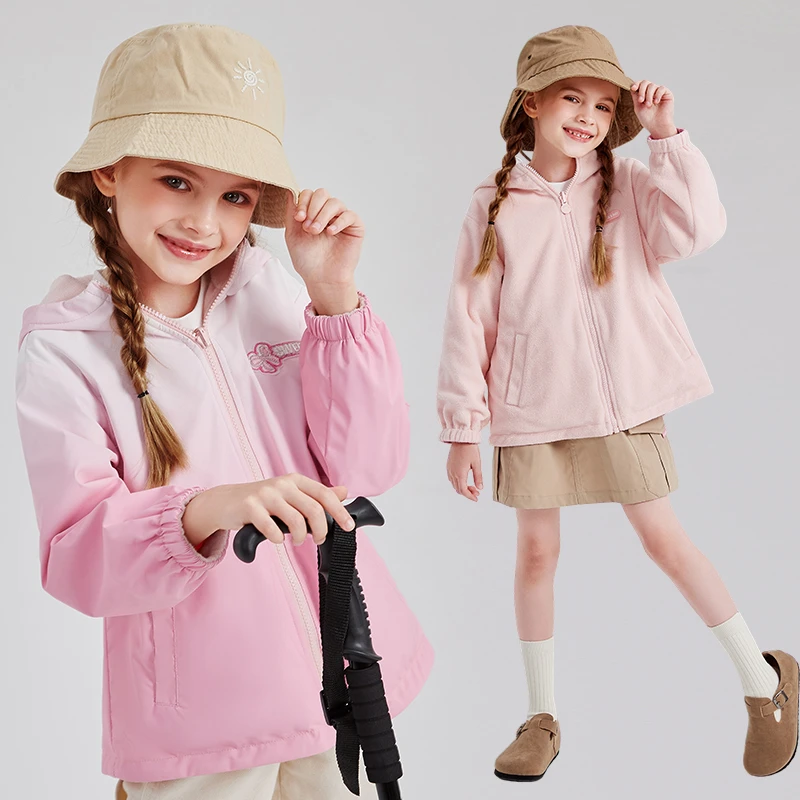 DEESHA/笛莎三防渐变色双面穿外套24年新款防风休闲外穿女童秋季