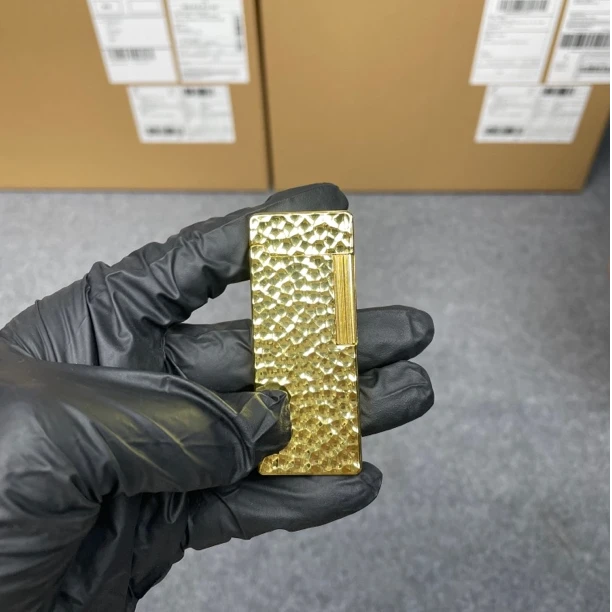 陨石坑侧滑金条防风防爆打火机MF569