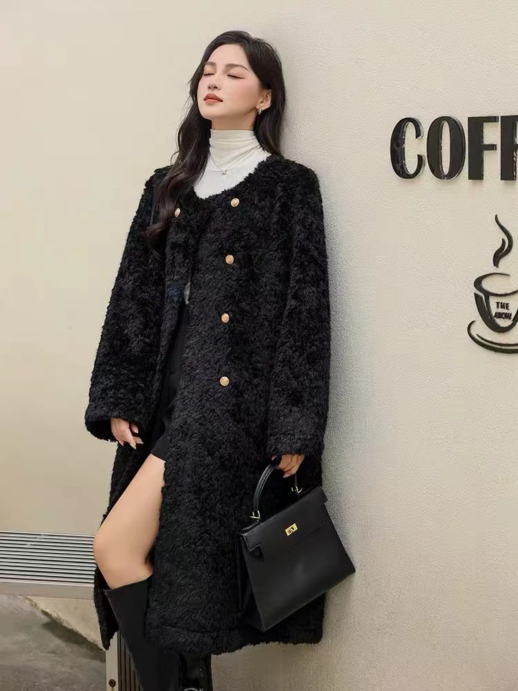 暖阳-皮毛外套长款气质百搭时尚网红