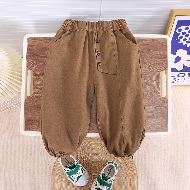 XTLL-春秋男童裤子2024洋气时髦新款儿童装休闲宝宝裤子韩版