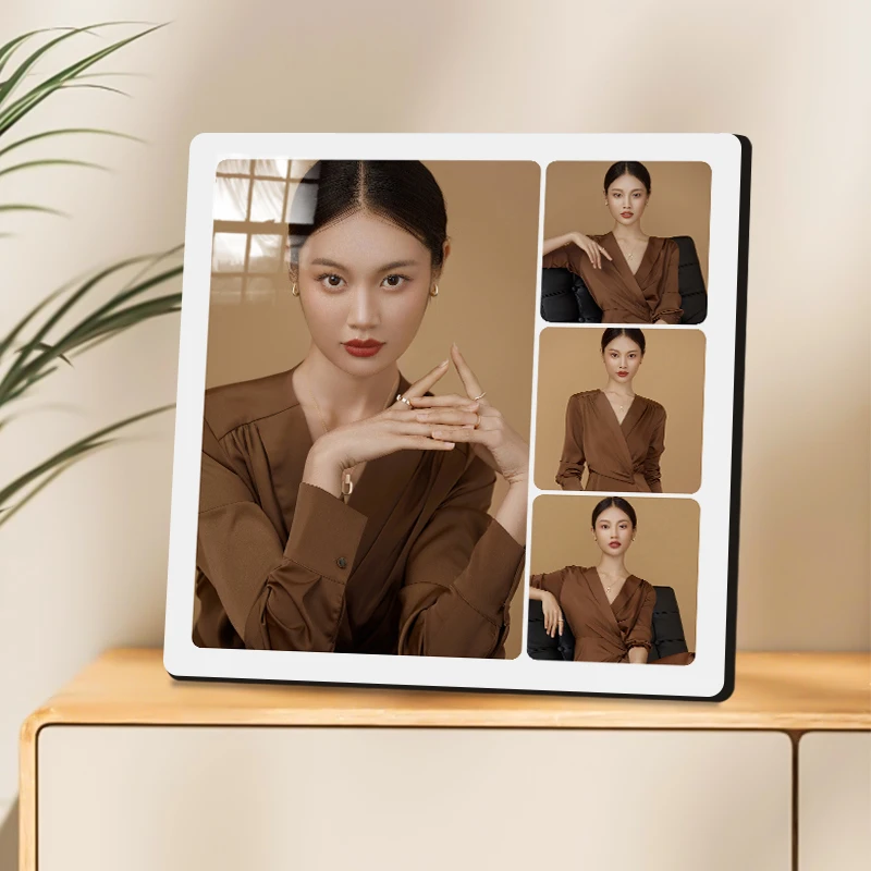 【方逸四宫格】摆台相框定制宫格宝宝婚纱照定做儿童打印相框洗照片