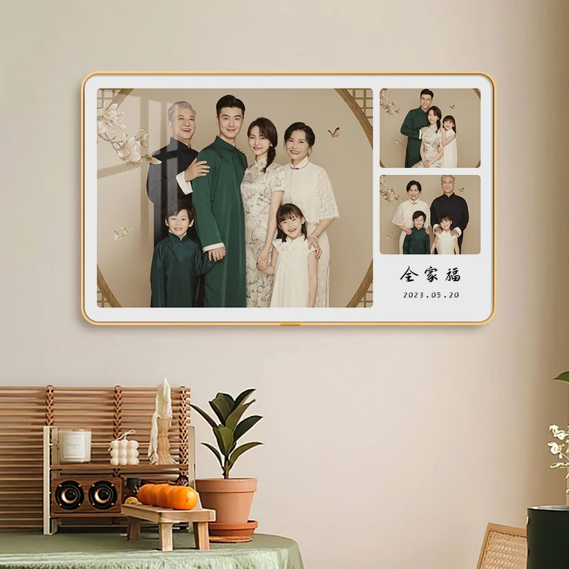 三宫格挂墙相框洛克钛金买即赠八寸摆照片定制高级感洗相片