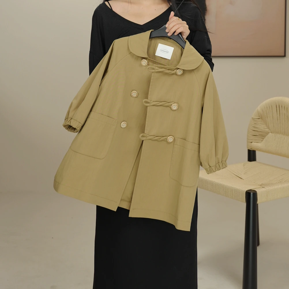 现货【SEVEN KIDS】女童2025春季新款  休闲百搭风衣外套