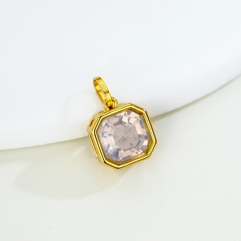 “暮山紫”18K薰衣草水晶大孔道吊坠42980