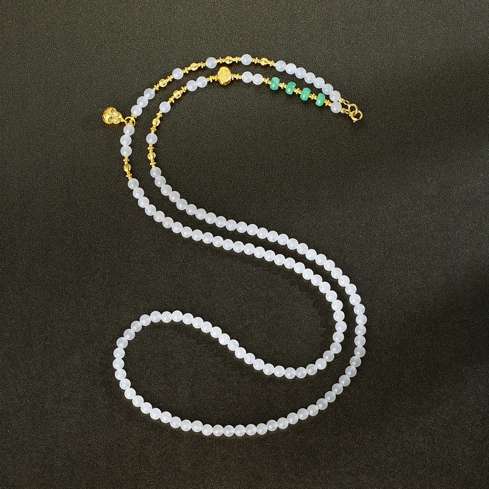 “林年”18K和田白玉百搭项链（60公分）43916