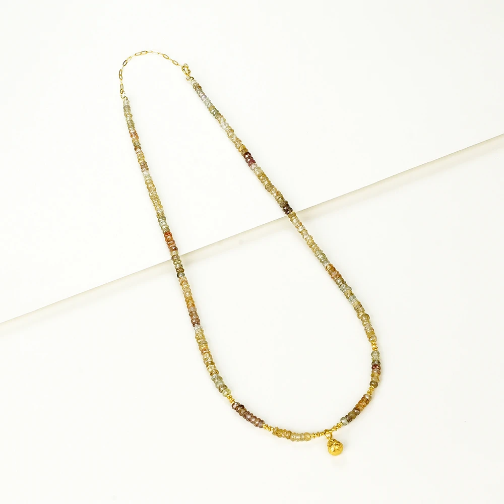 ”可南”18K天然锆石风信子石项链（38+5）43504