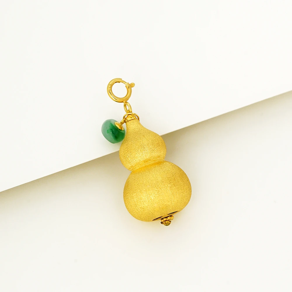 “满格”18K翡翠葫芦百搭扣  43640