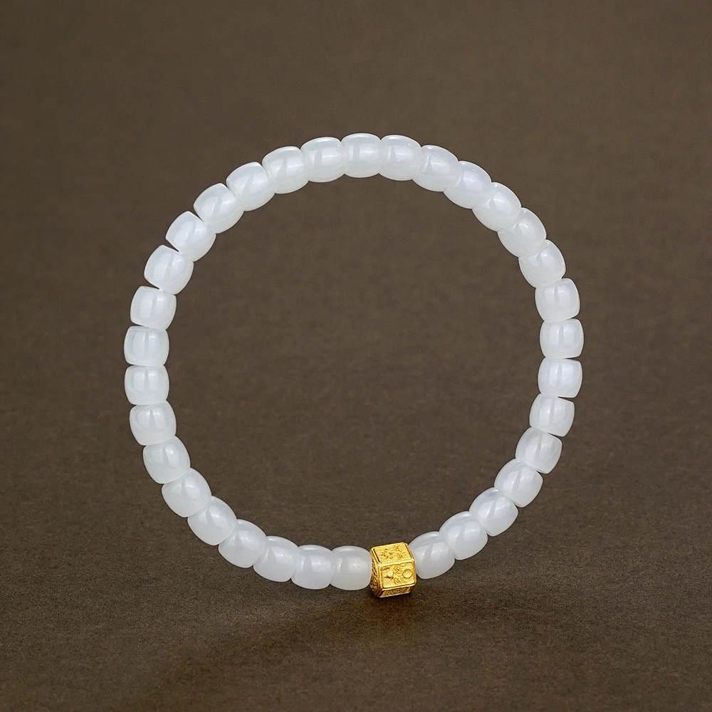 ”相悦”18K和田玉直切手串43780