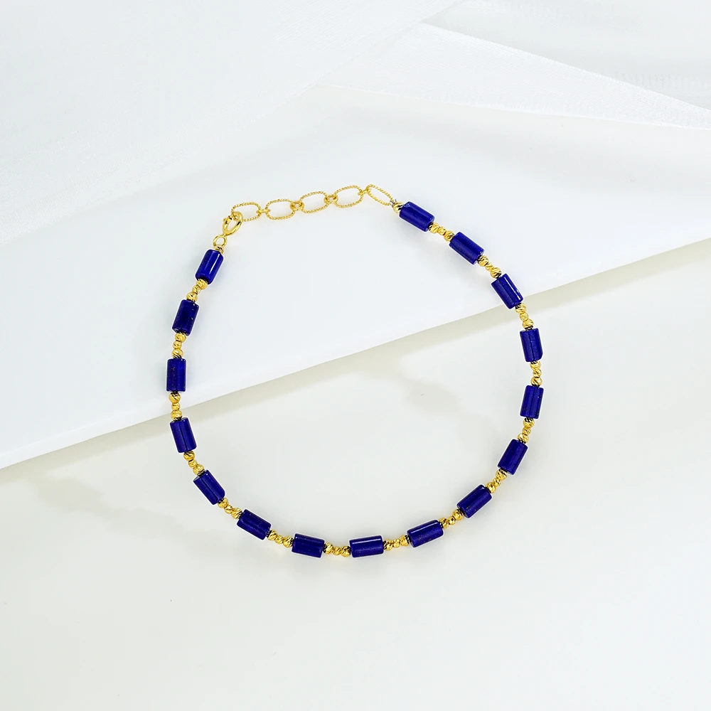 “落畔”18K青金石手链（18/21公分）42440