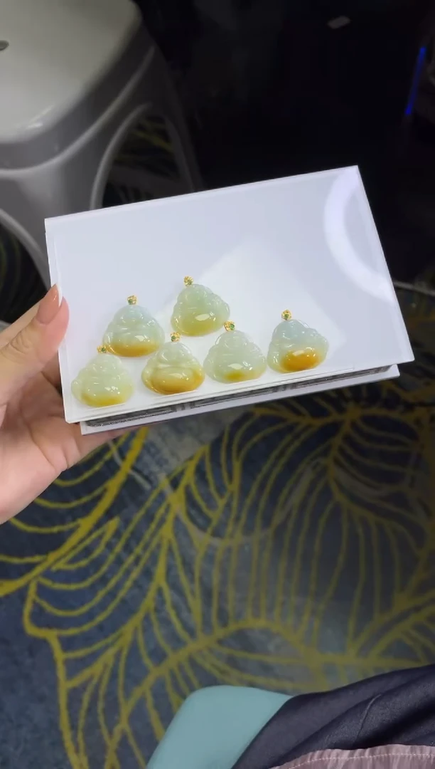 【闪购商品】翡翠颈饰18K金镶嵌D322多样性发一件/配绳子