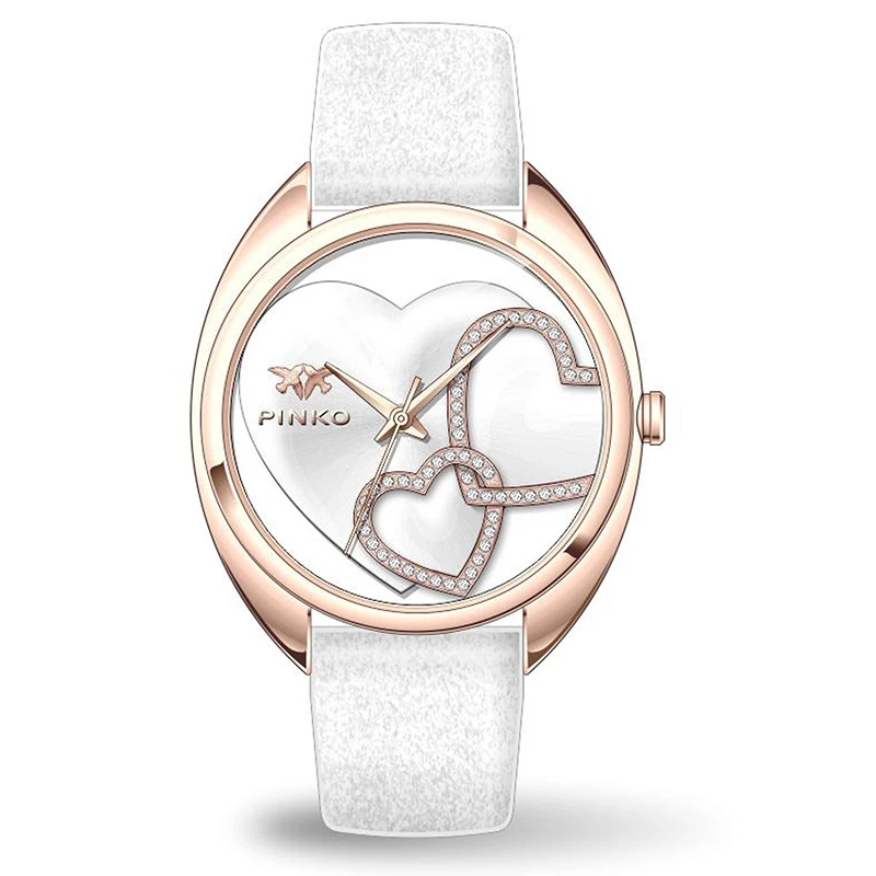 意大利轻奢百搭潮流浪漫爱心镶石表盘设计时尚气质手表