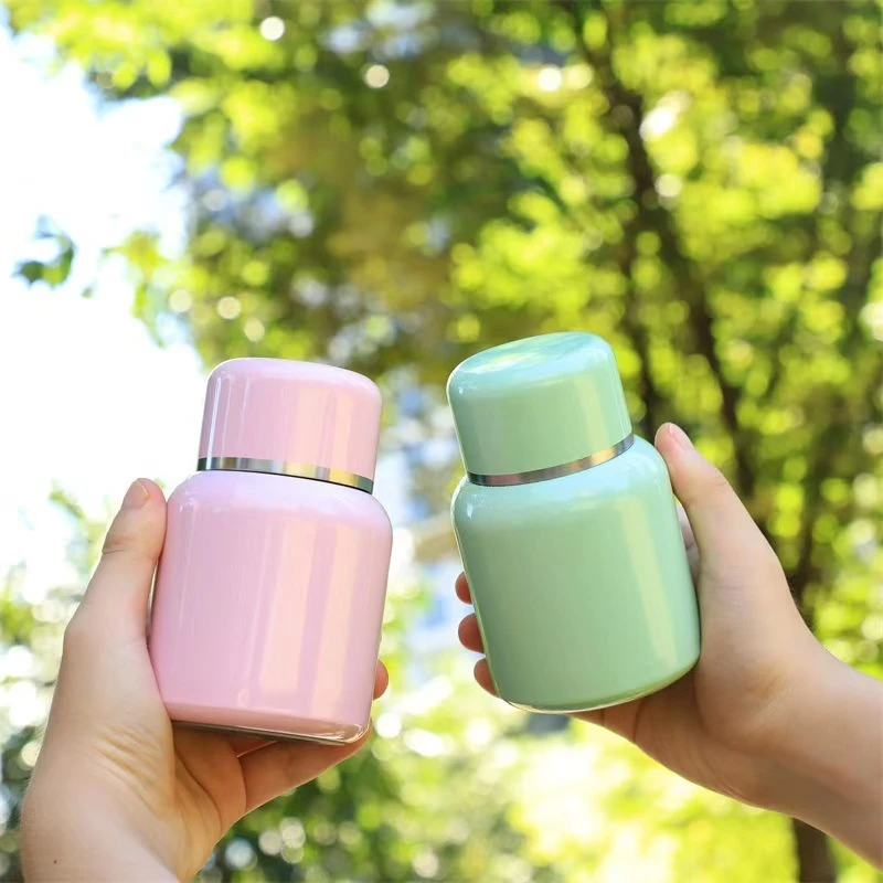 316不锈钢简约小巧保温杯可爱口袋杯便携式随身创意大肚双层