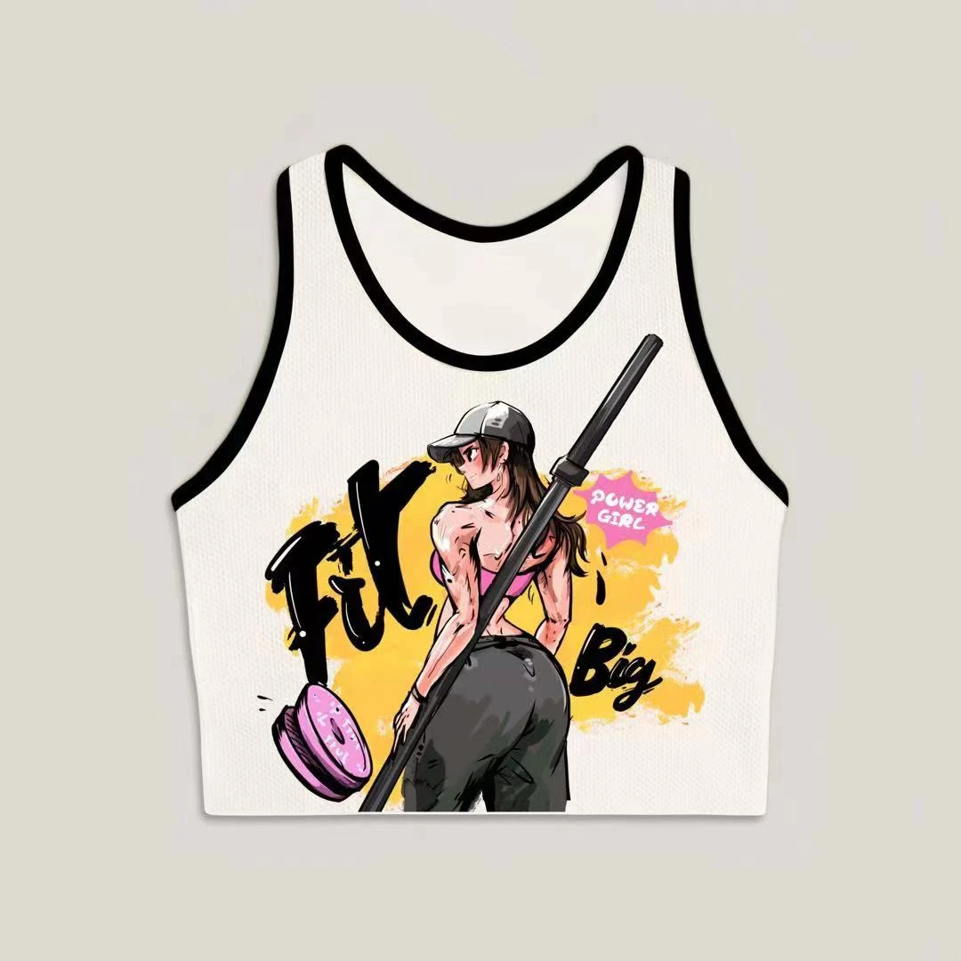 【清仓福利】健身系列印花一体杯文胸式背心骑行瑜伽健身运动背心