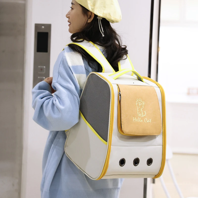 户外双肩宠物包手提防水猫包外出包便携大容量可爱猫咪
