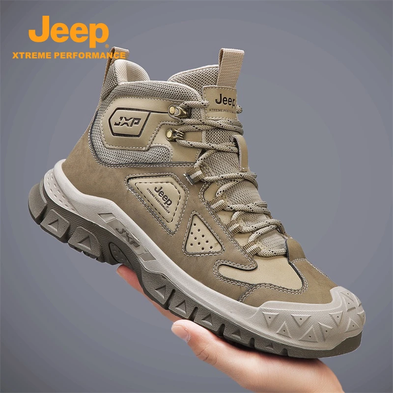 Jeep户外高帮超轻沙漠靴男防风沙透气沙地登山鞋戈壁防沙徒步鞋子