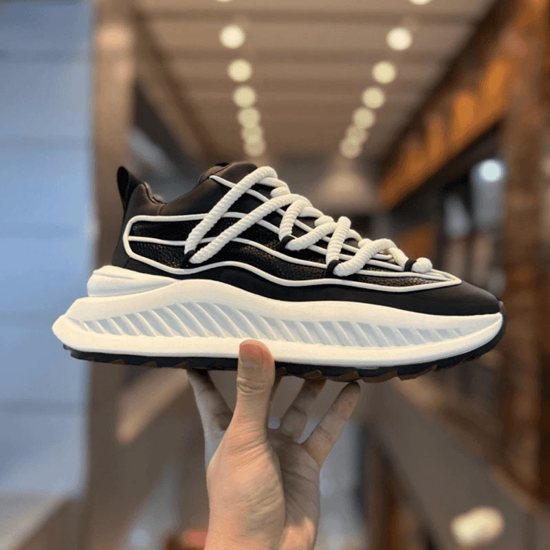 男士厚底保暖增高加绒时尚百搭运动秋季老爹鞋休闲鞋2024潮牌新款