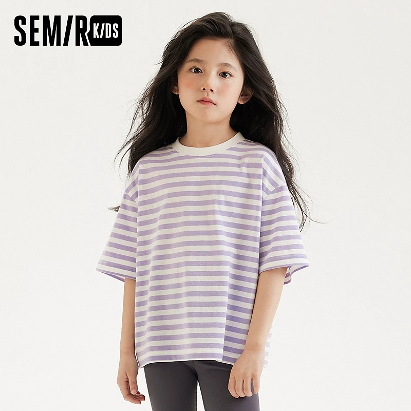 SEMIRKIDS-2024年新款男童女童宽松经典条纹T恤280924135202