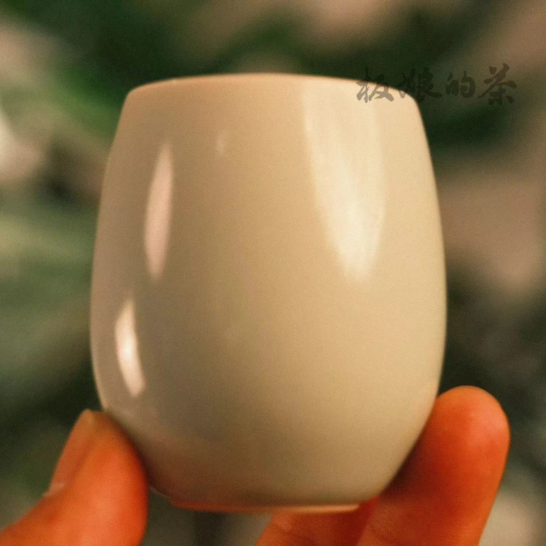 板娘的茶 浮爻豆青釉全手工蛋蛋杯60ml茶具茶器 fy143 单杯