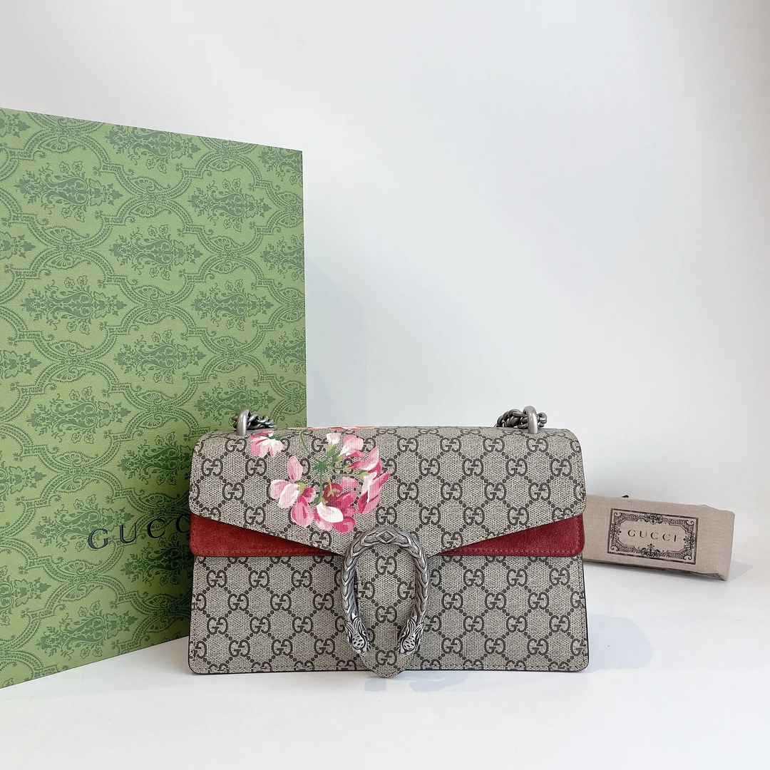 95新 GUCCI/古驰 Gucci/古驰 中号花卉款酒神 单肩包