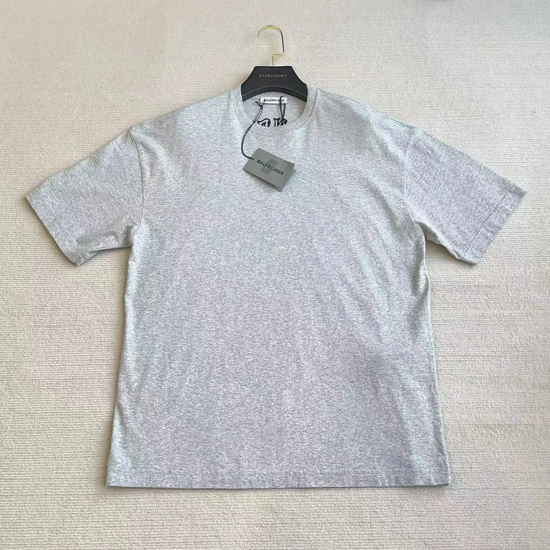 99新 奢之星 Balenciaga/巴黎世家 灰色背后梵文字母印花T恤 XS码