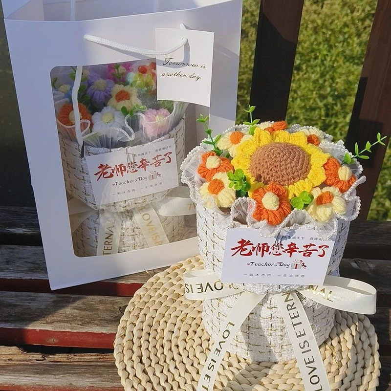 教师节礼物送老师花束永生花礼品幼儿园儿童手工diy制作2024新款